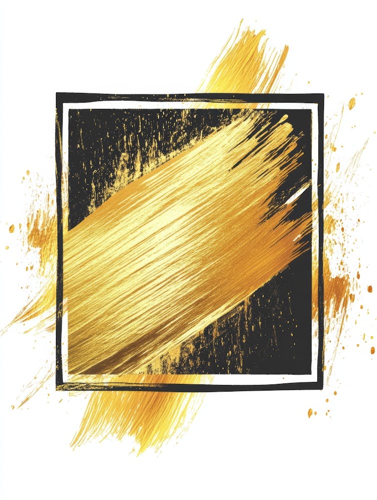 Gold Brush Stroke 3