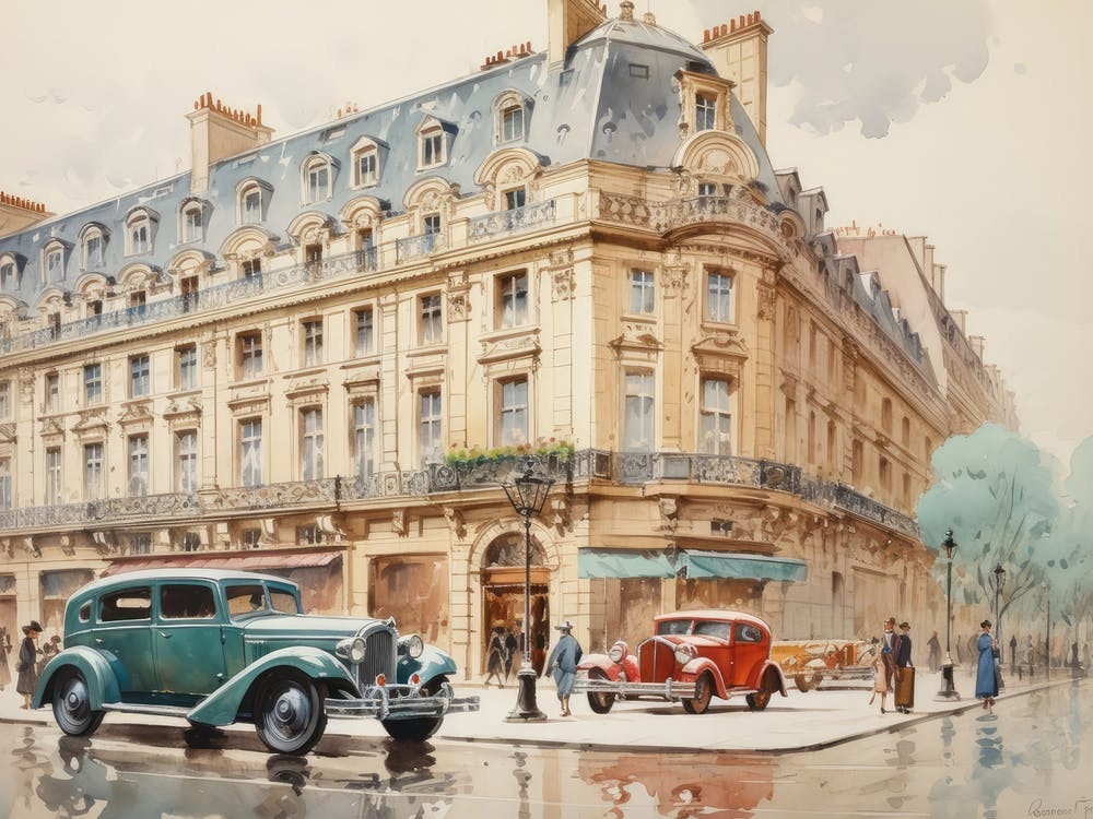 1940s City Painting