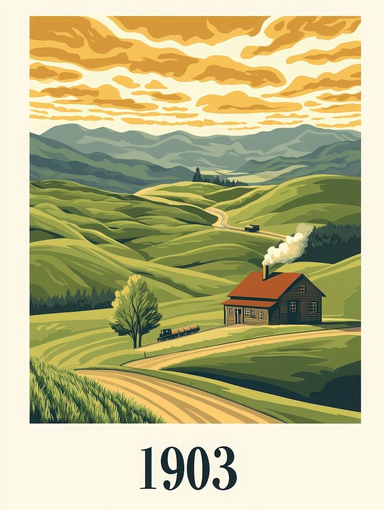 Aihrgdesign A Retro Poster Of A Peaceful 1903 Countryside Fea 260a2336 Bd18 4be9 B0d2 858aeafdfef6 0