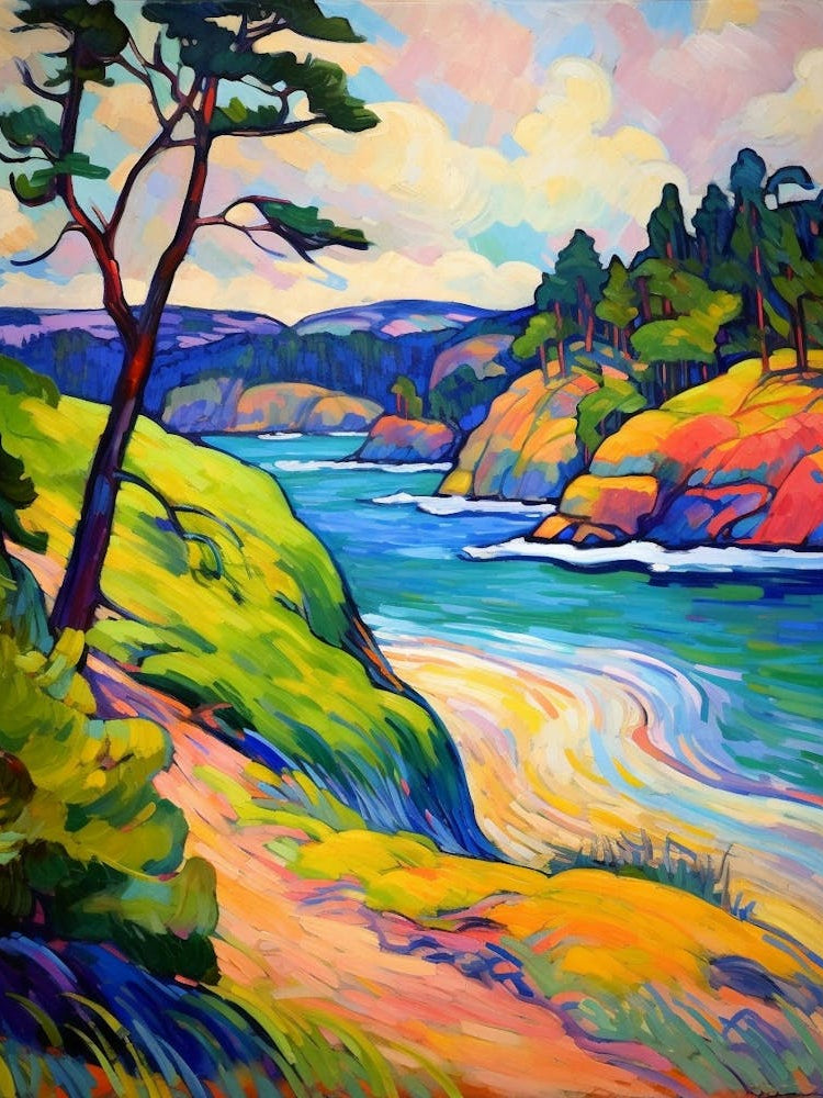 Deception Pass State Park Retro Pop Art 2