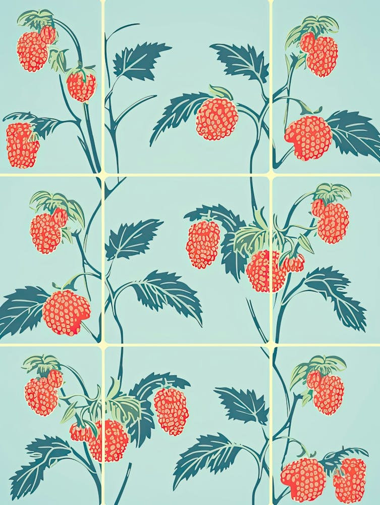 Raspberries Illustration 3