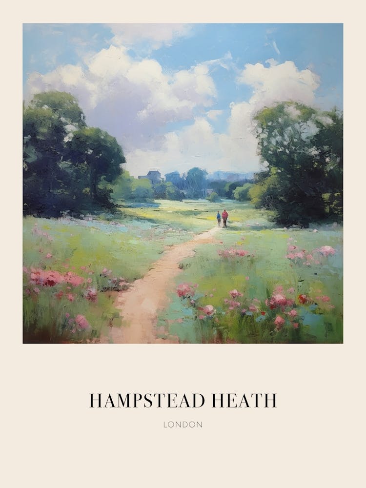 Hampstead Heath London United Kingdom 3 Vintage Cezanne Inspired Poster