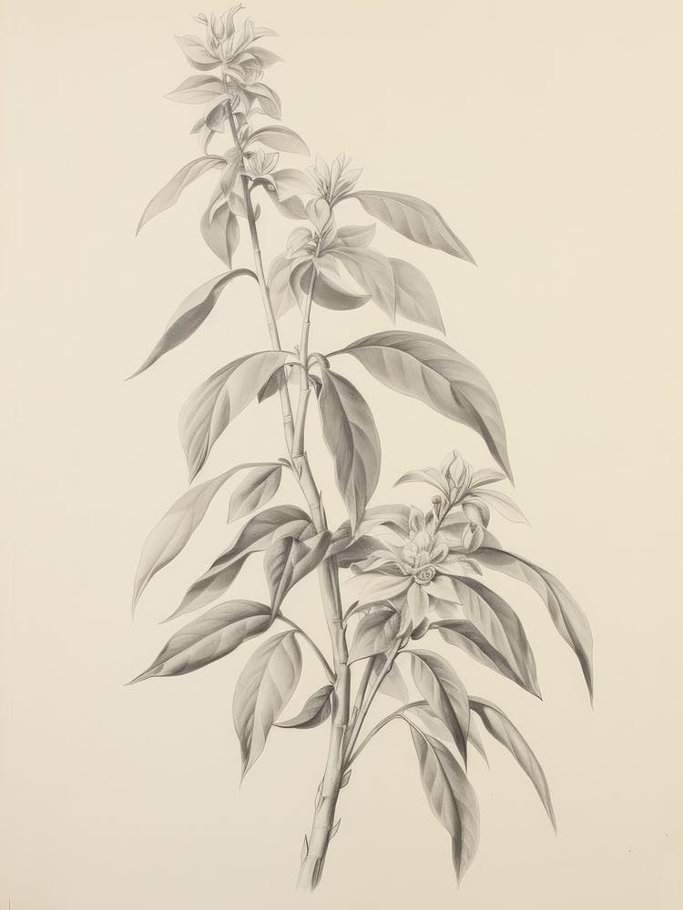 Vintage Plant Drawing