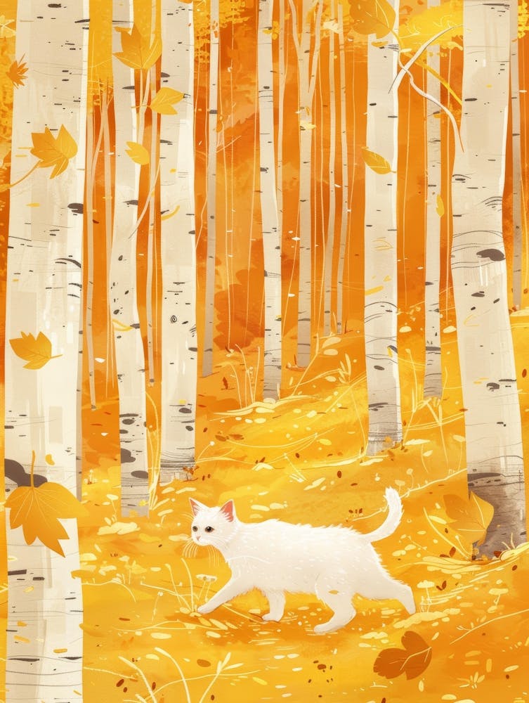 Autumn Cat In The Woods 1