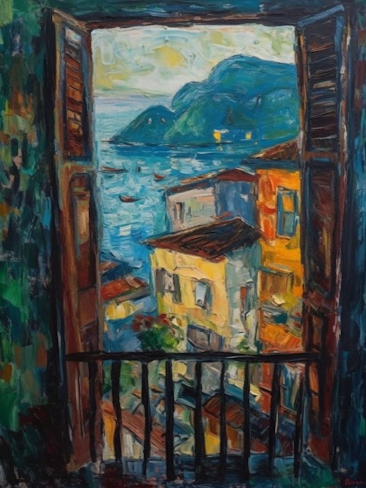 Window View Of Rio De Janeiro In The Style Of Expressionism 2
