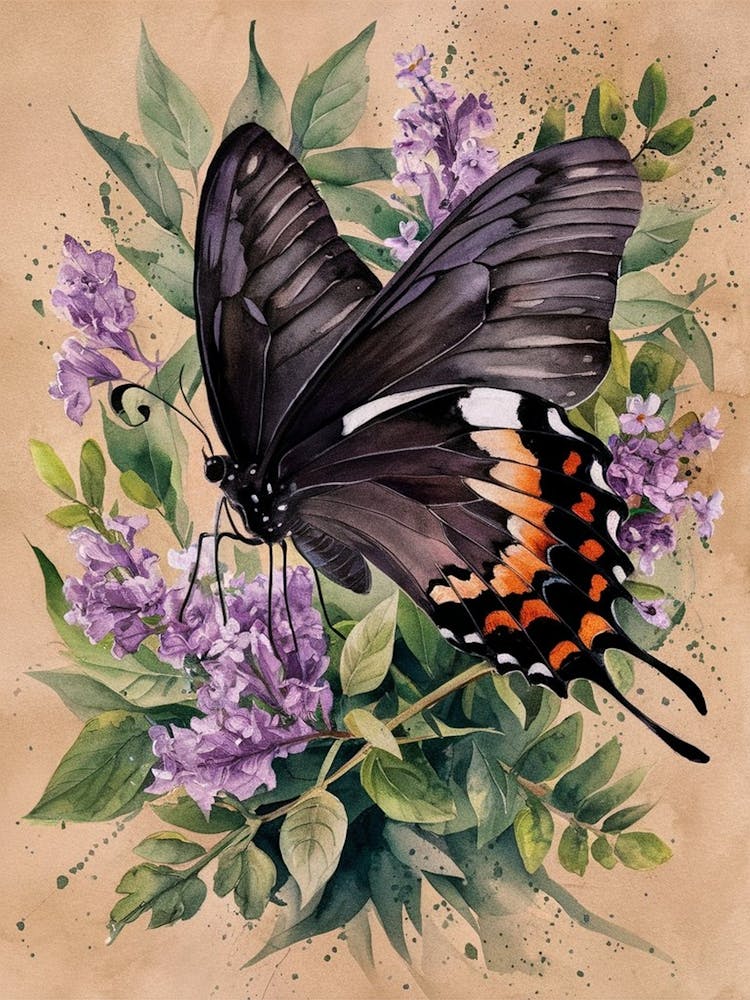 Butterfly On Lilacs