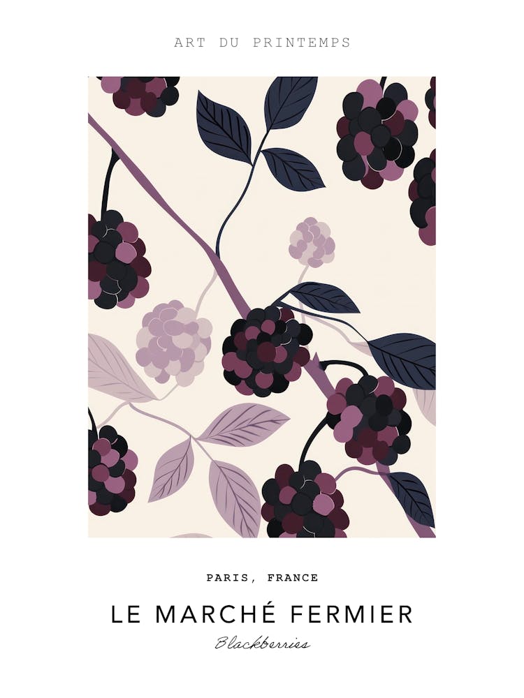 Blackberries Le Marche Fermier Poster 2