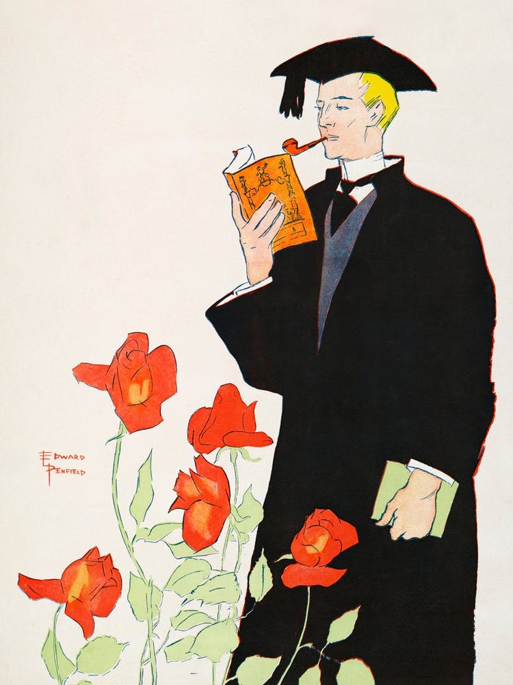 Man In Academic Dress (1895), Edward Penfield
