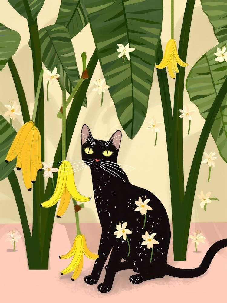 Katze und Bananen 1