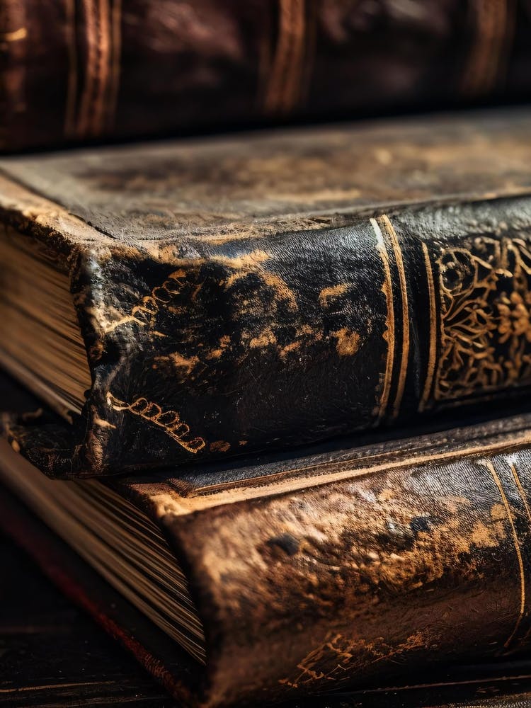 Old Books On A Wooden Table 1