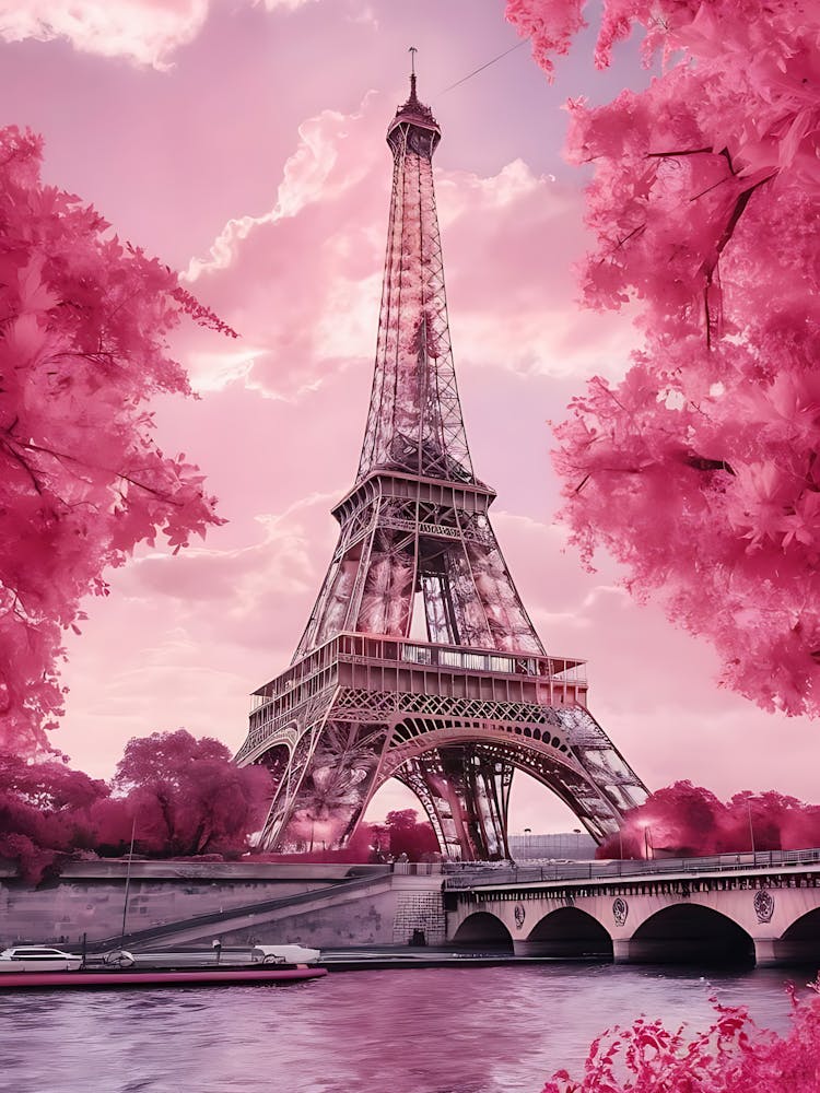 Pink Eiffel Tower