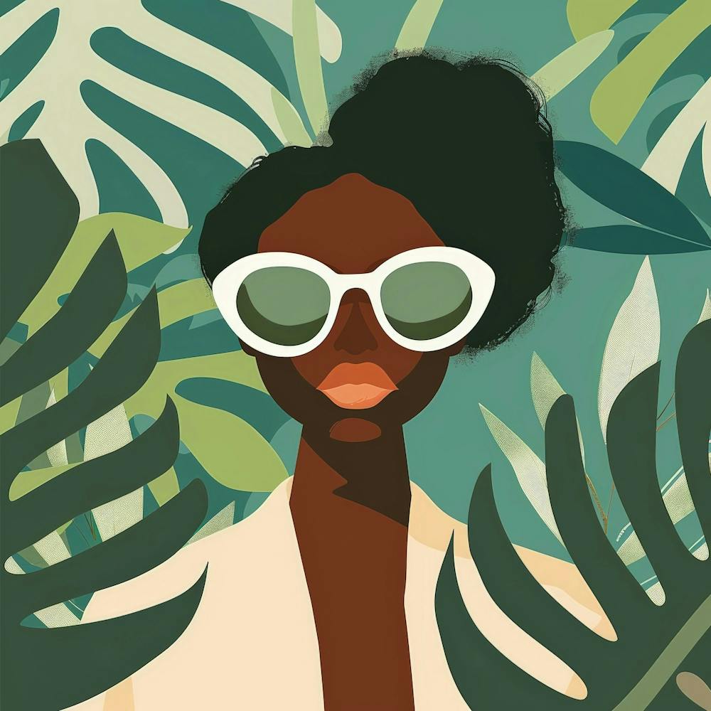 Afro-American Woman In Sunglasses 4