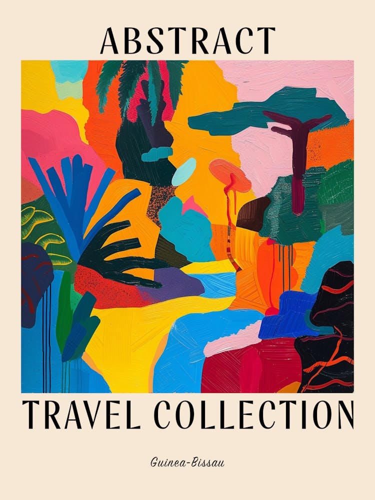 Abstrakte Reisekollektion Poster Guinea Bissau 3