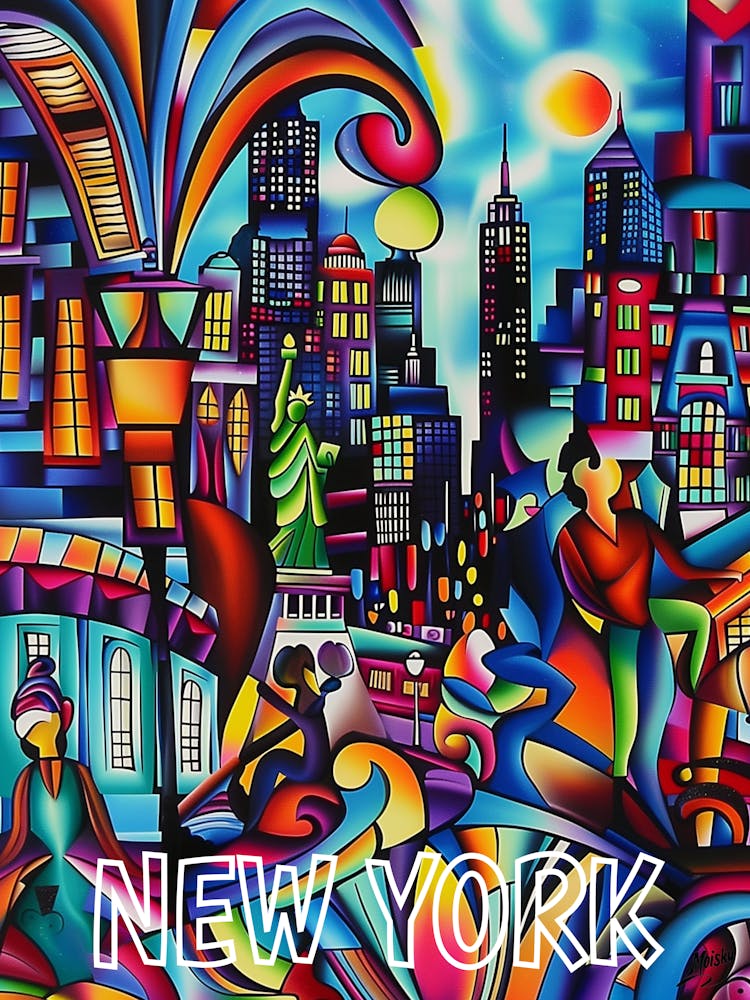 New York City, Cubism and Surrealism, Typography