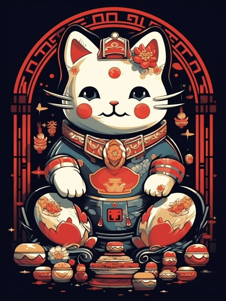 Maneki Neko Lucky Cat Japanese 7