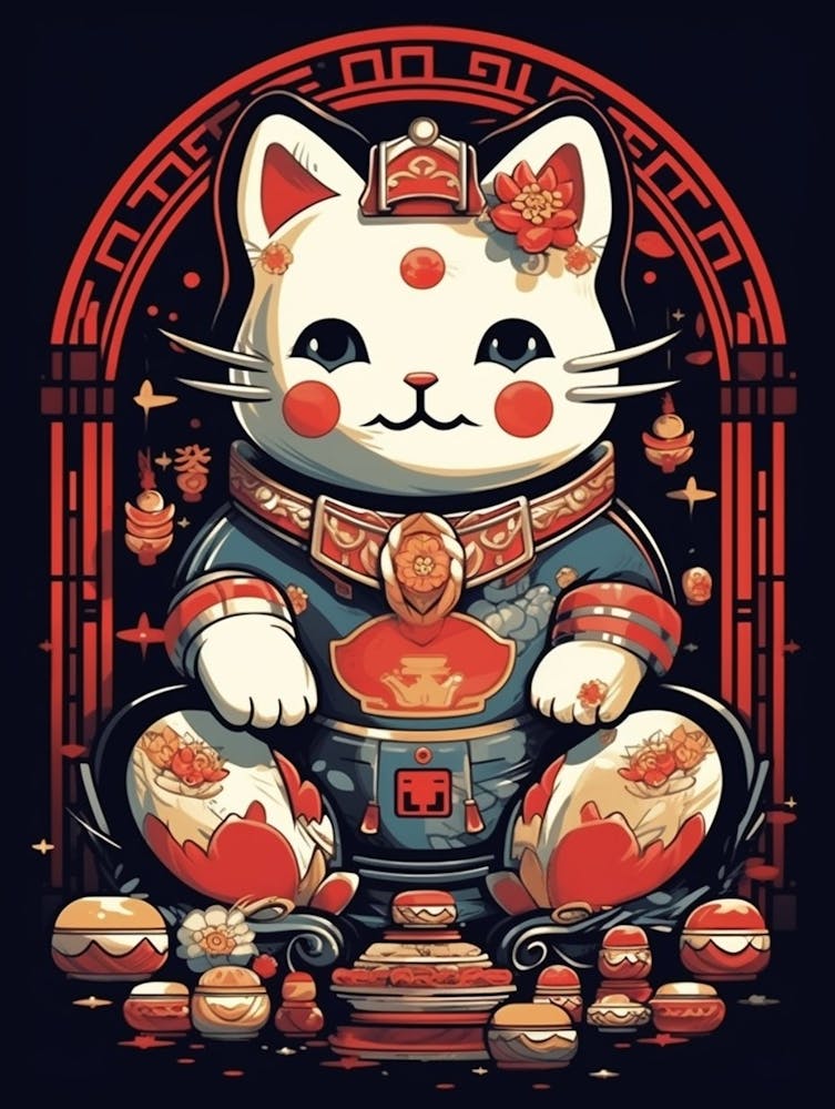 Maneki Neko Lucky Cat Japanese 7