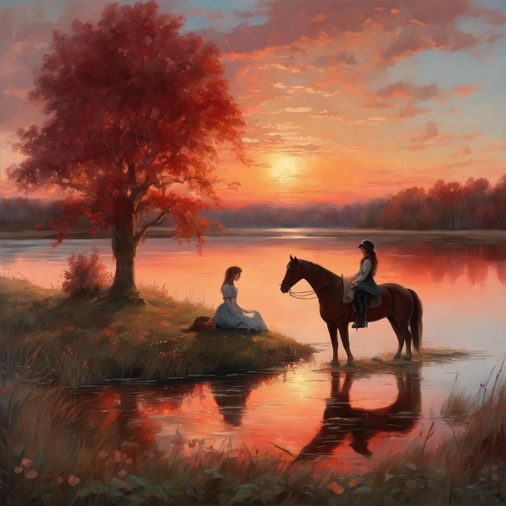 319922 An Artistic Painting Depicting A Landscapeand A V Xl 1024 V1 0