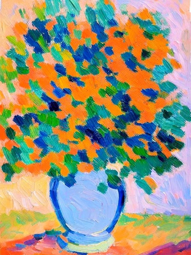 Vase Still Life Matisse Inspired Flower