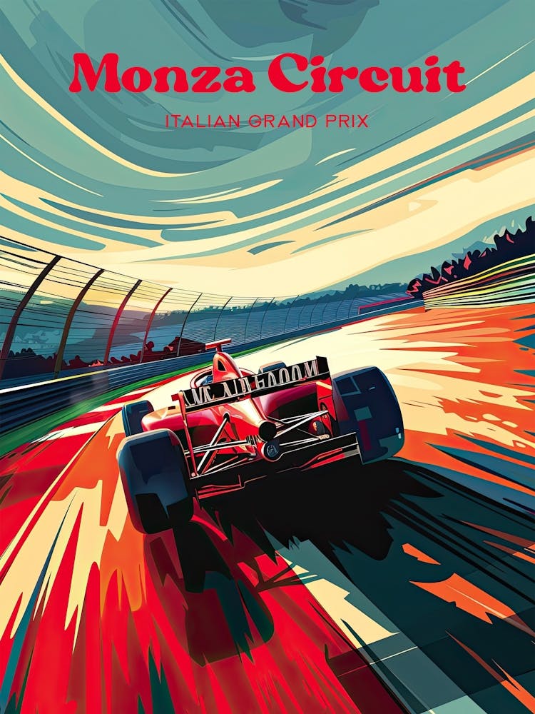 Monza Circuit Grand Prix Ferrari Digitale Reisekunst