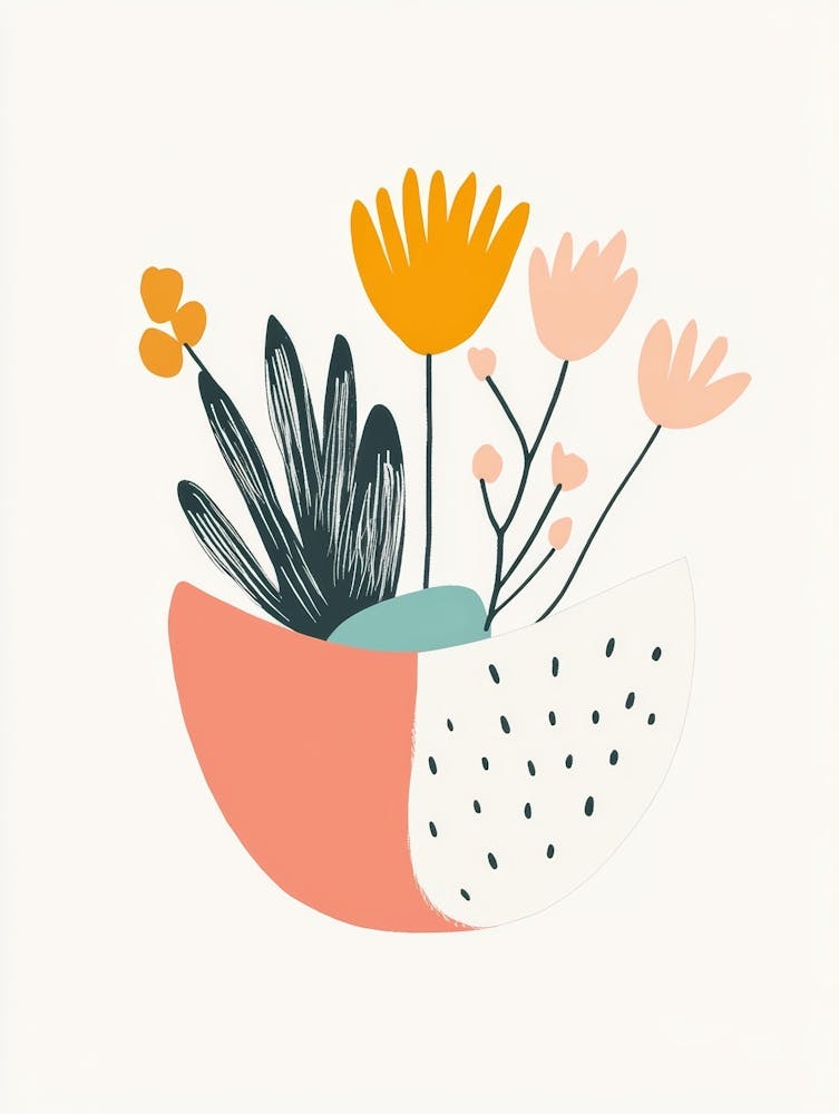 Floral Arrangement In A Bowl