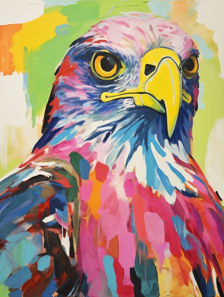 Colourful Bird Painting Hawk 2