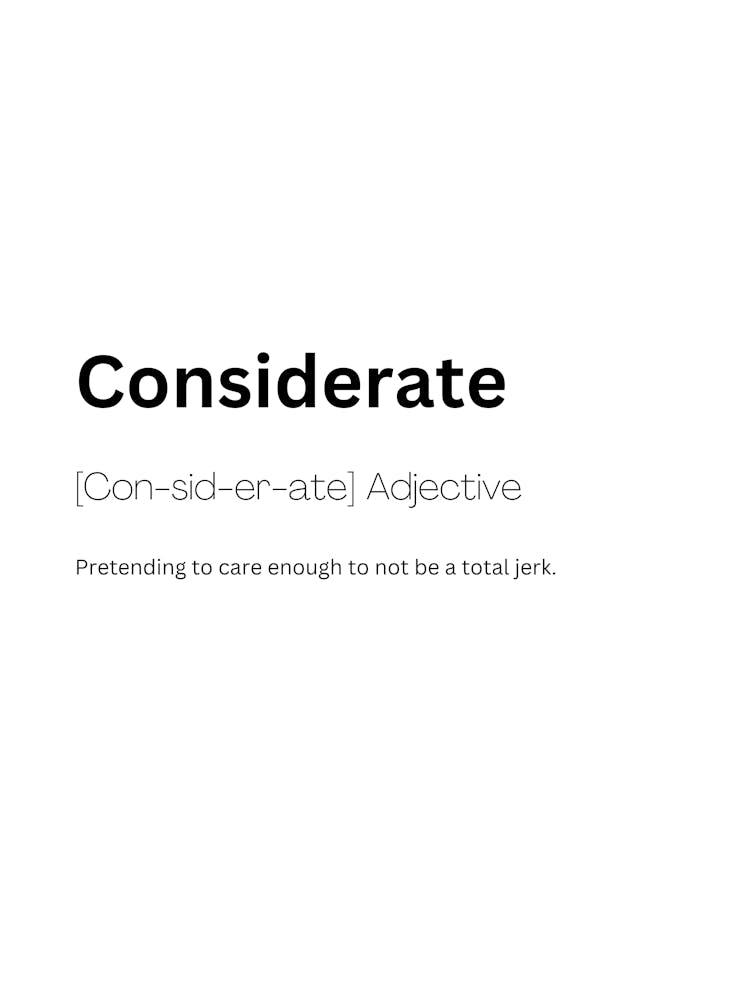 Considerate Definition Meaning
