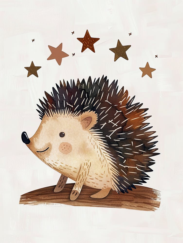 Sweet Hedgehog Spirit Children Prints & Kids Posters
