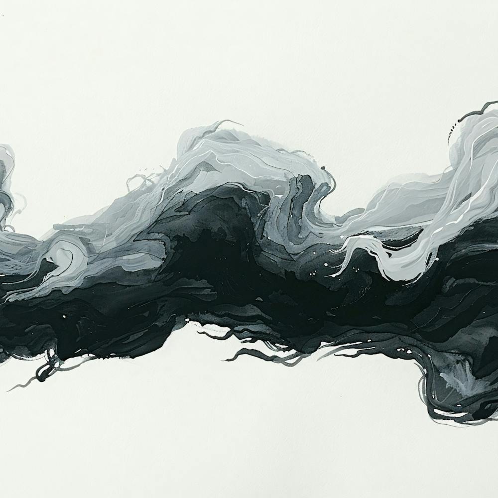 Black And White Wave