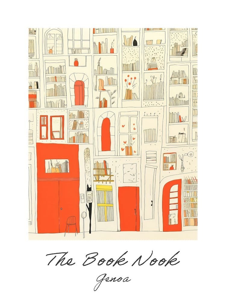 Genoa The Book Nook Pastel Colours 2 Poster