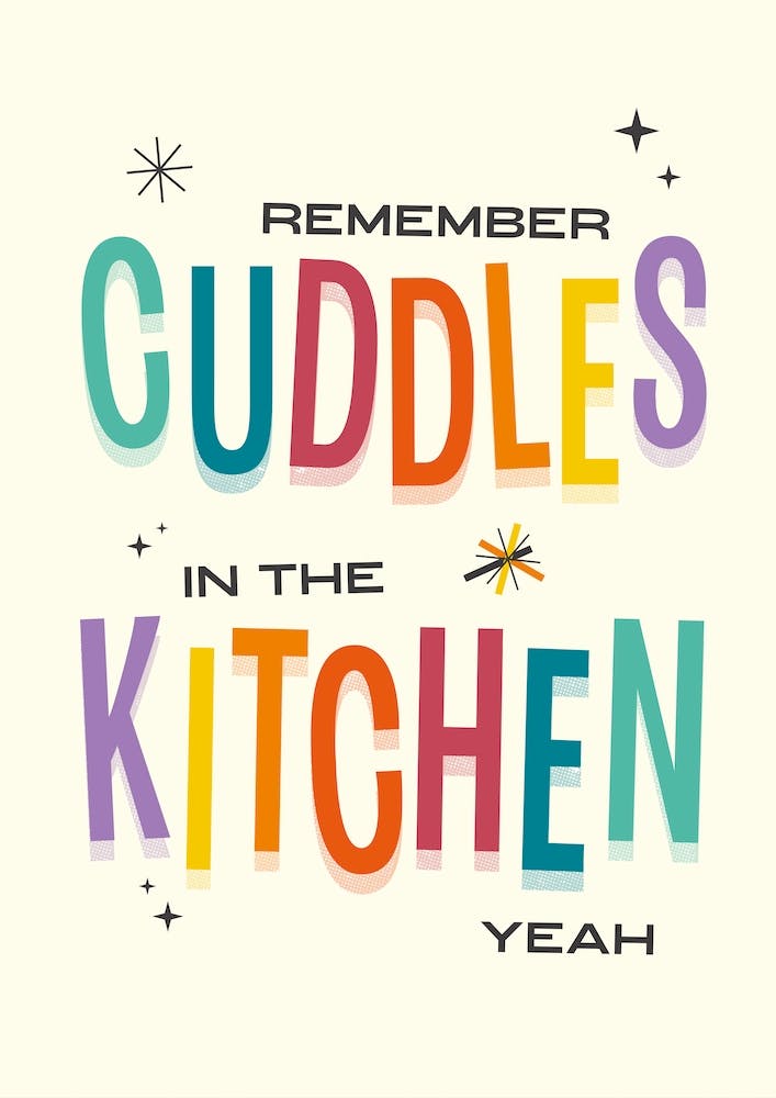 Cuddles In The Kitchen Rainbow