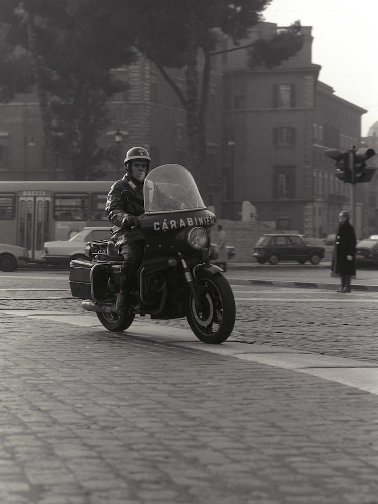 Carabinieri Motorcyclist Piazza Venezia Rome Italy