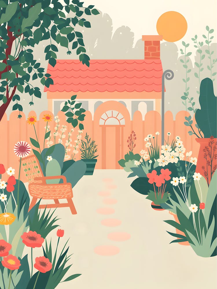 Illustration Of A Garden