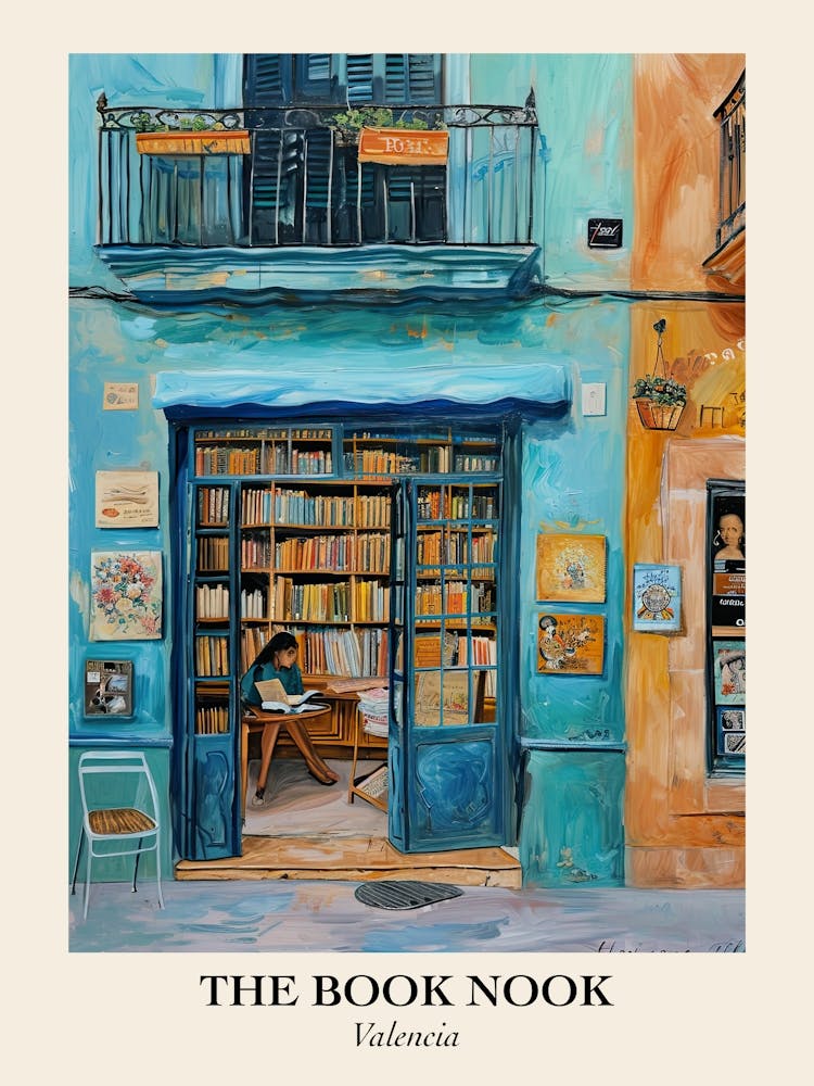 Librairie Book Nook de Valencia 1 Affiche