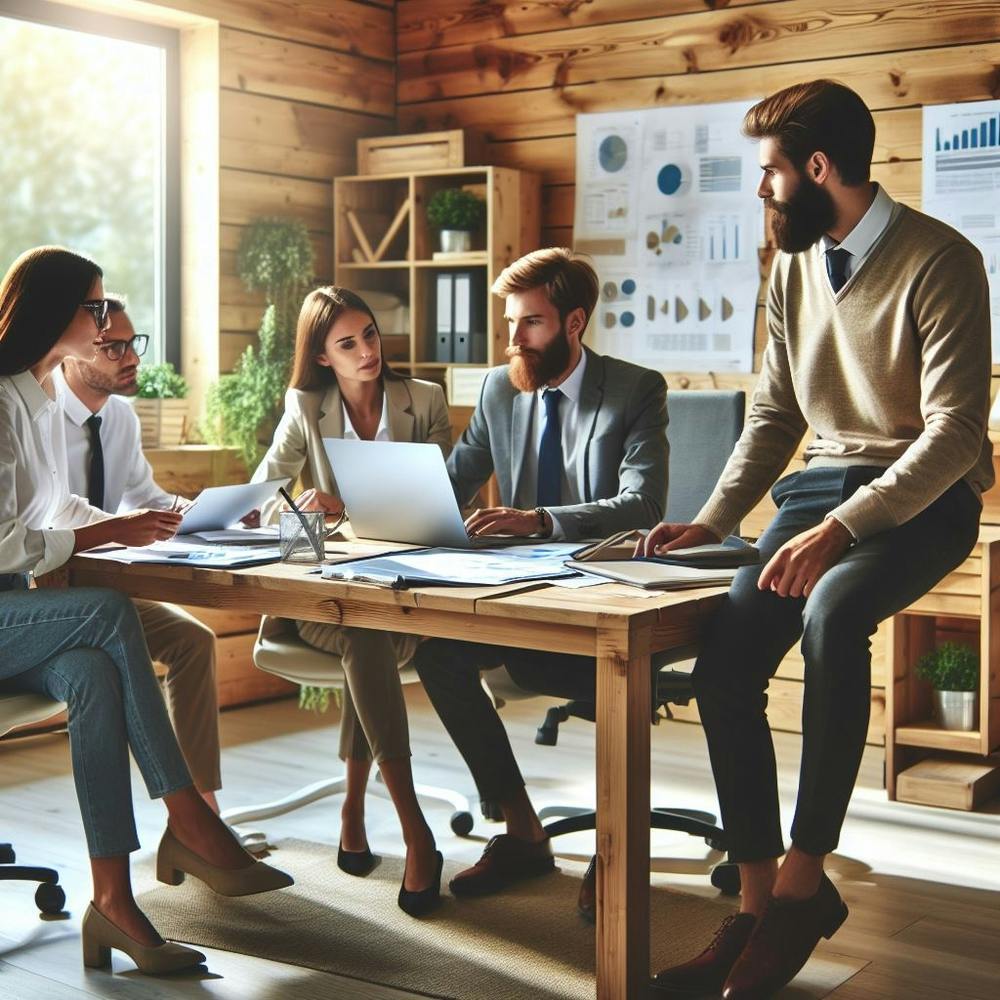 Group Of Business People In An Office