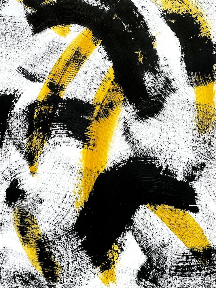 Dry Golden Black Abstract