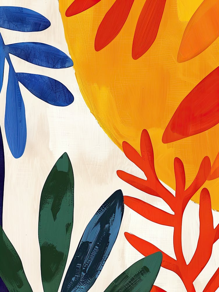 Neon Leafscape Matisse Style