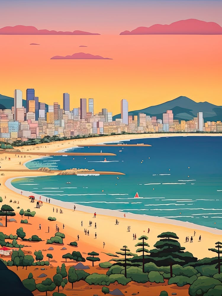 Copacabana Beach, Brazil, Graphic Illustration 3