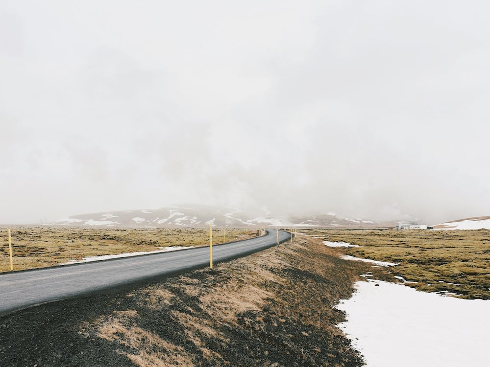 Foggy Iceland Road