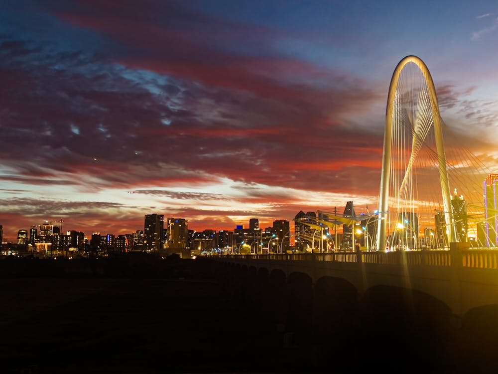Sunset Over Dallas Texas