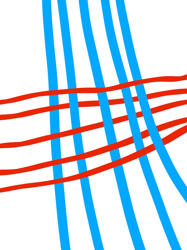 Blue And Red Lines
