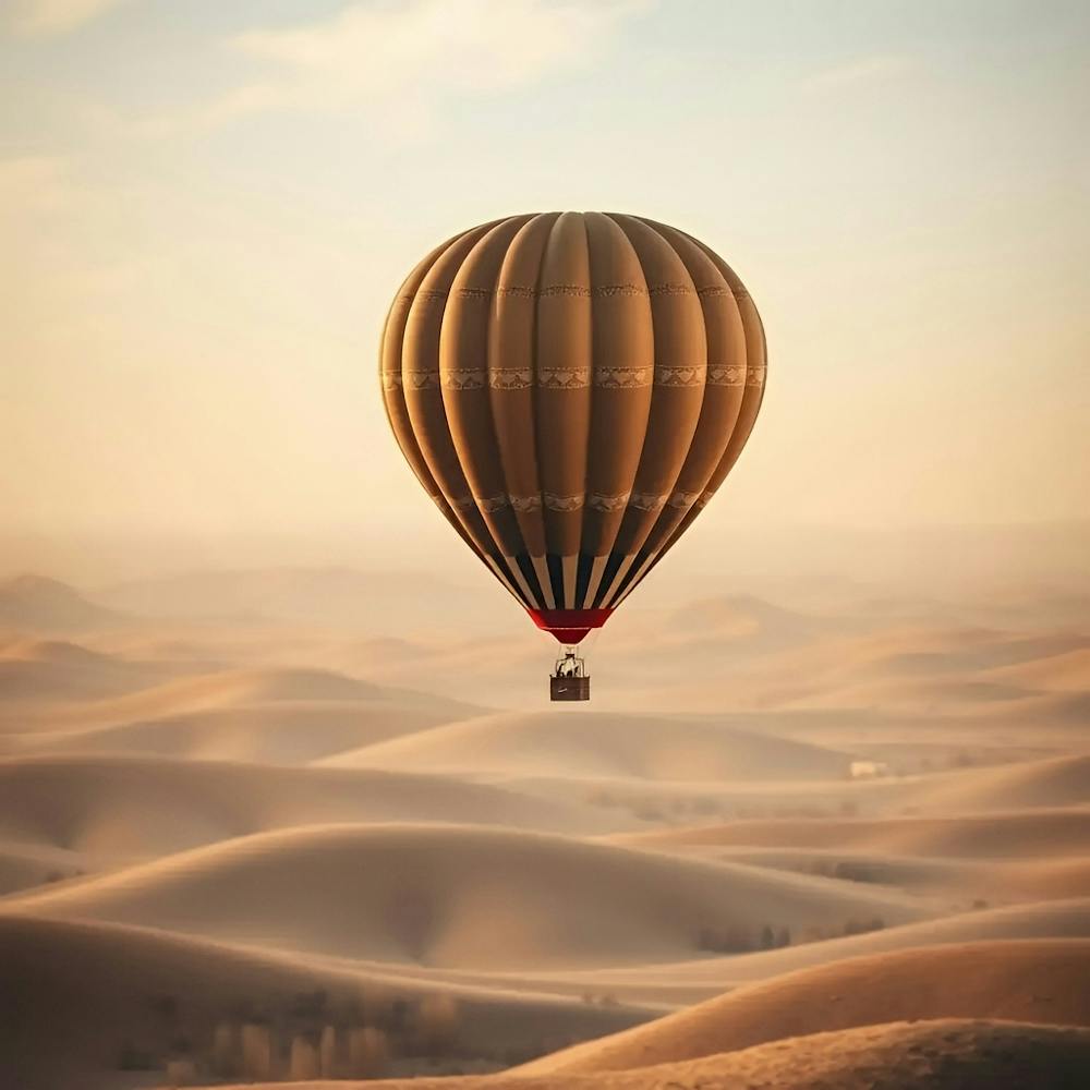 Hot Air Balloon In The Desert 2