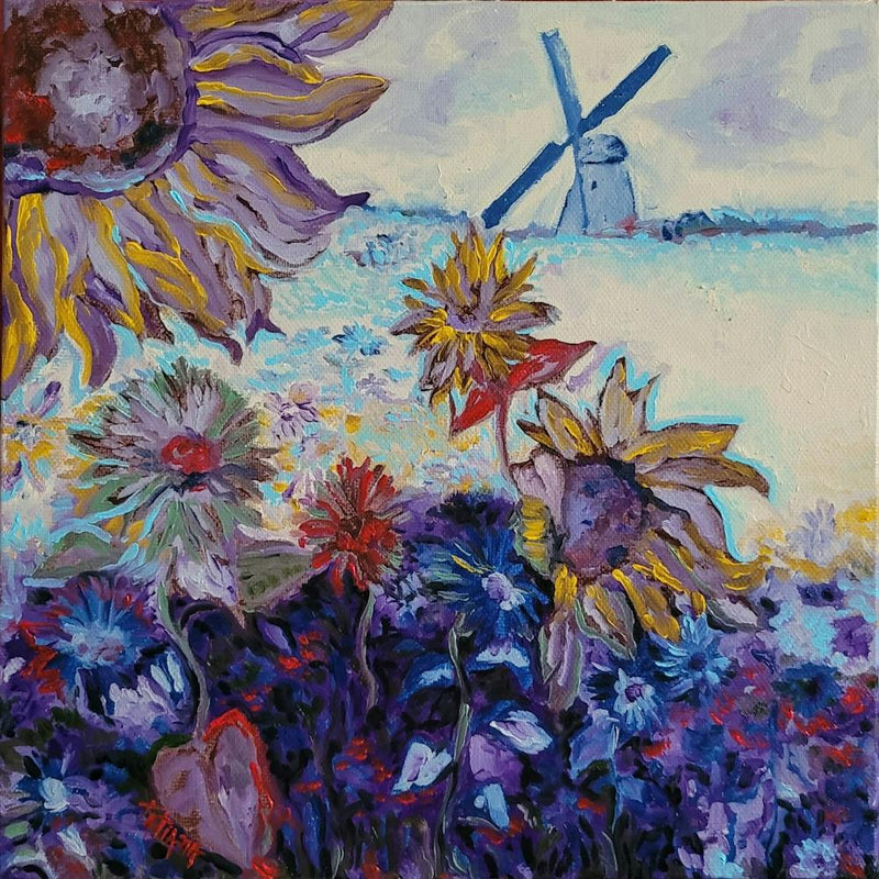Sonnenblumen am Abend