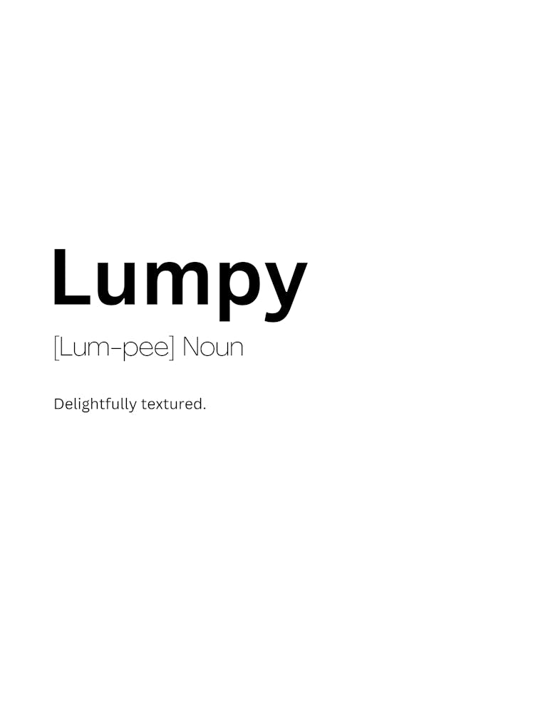 Lumpy Definition Meaning