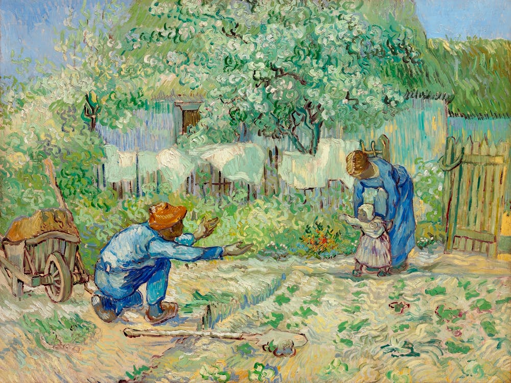 First Steps, After Millet (1890), Vincent Van Gogh