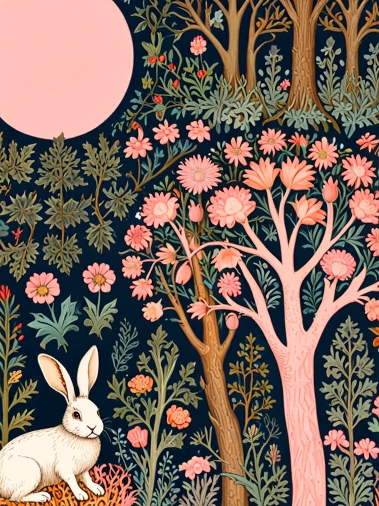 William Morris Rabbits In The Forest