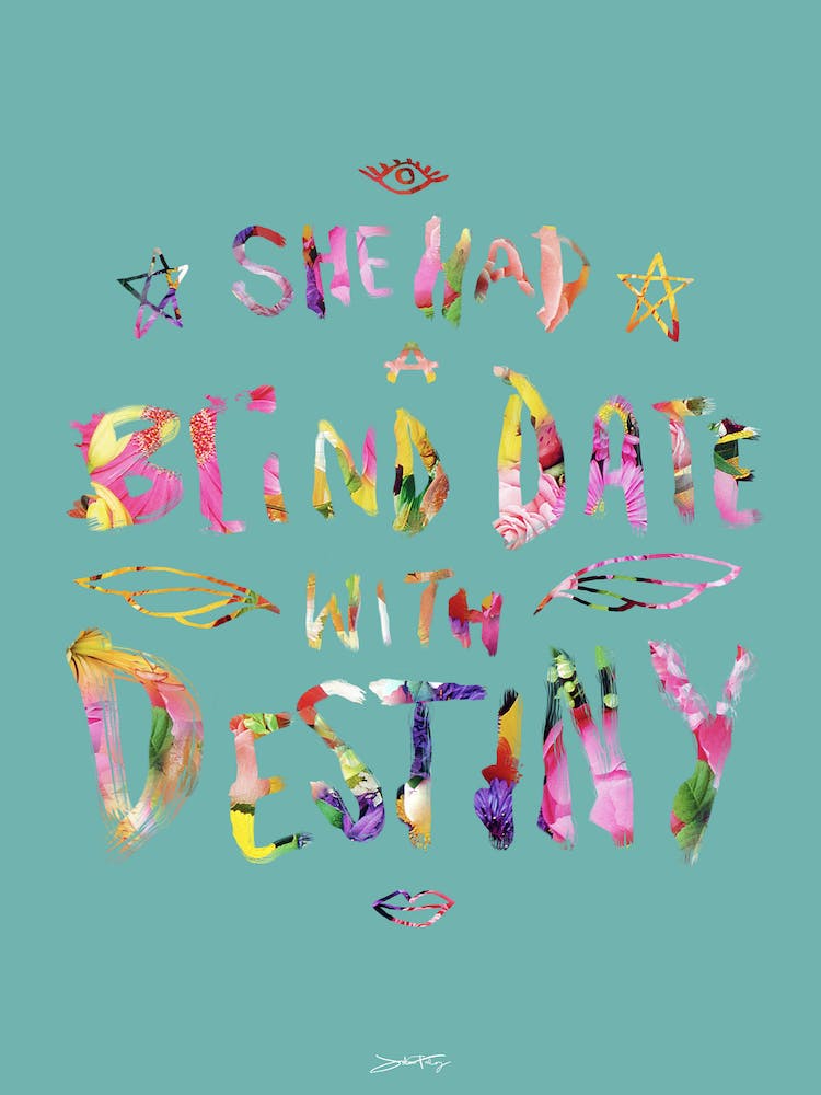 Crowded House Typographic Lyric Illustration