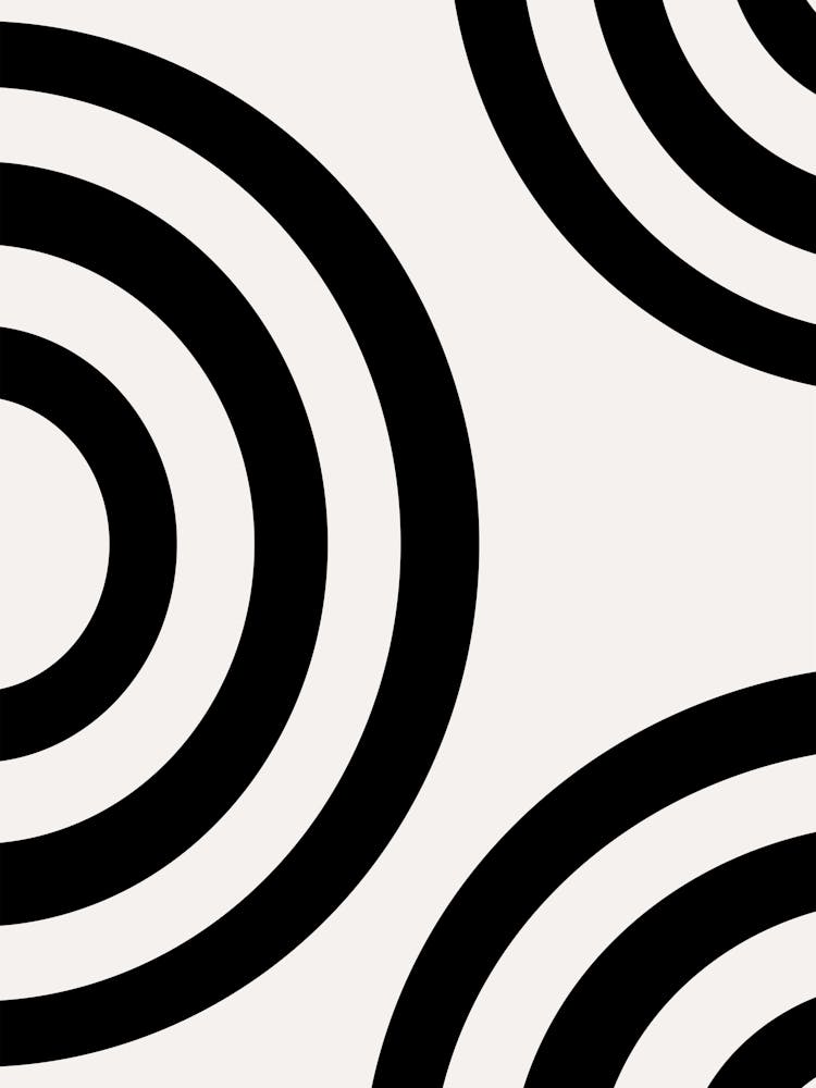 Abstract Arches Black And White Lines