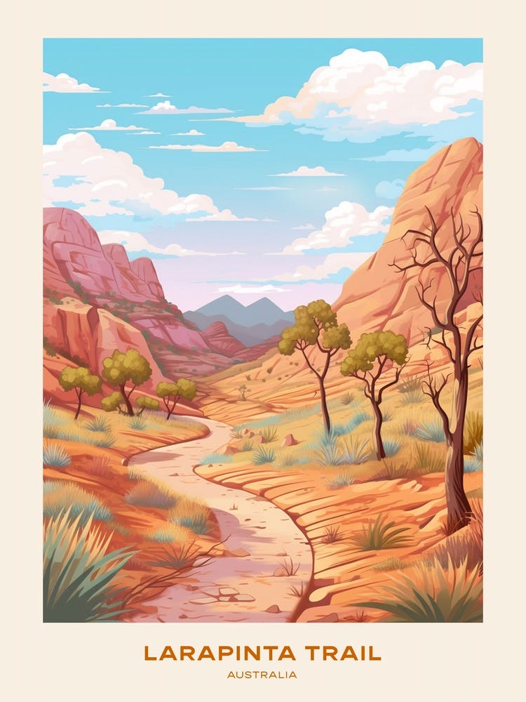 Larapinta Trail Australia Hike Poster