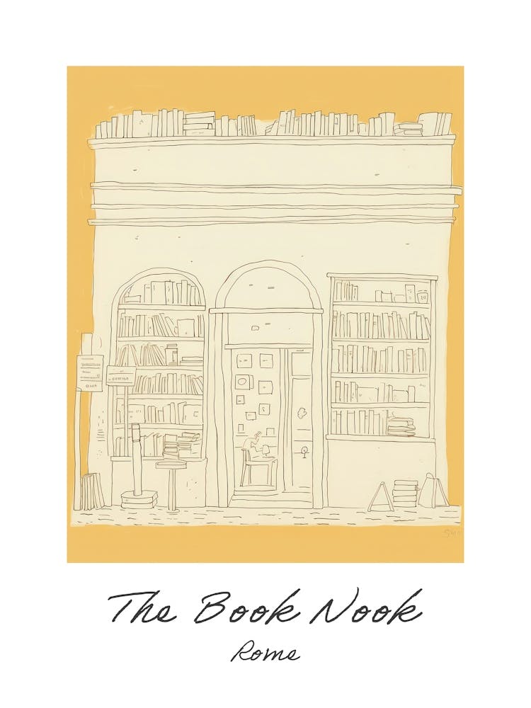 Rome The Book Nook Pastel Colours 2 Poster