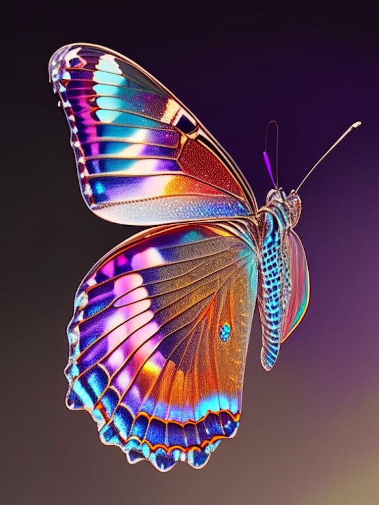 Painted Lady Butterfly Holographic 1